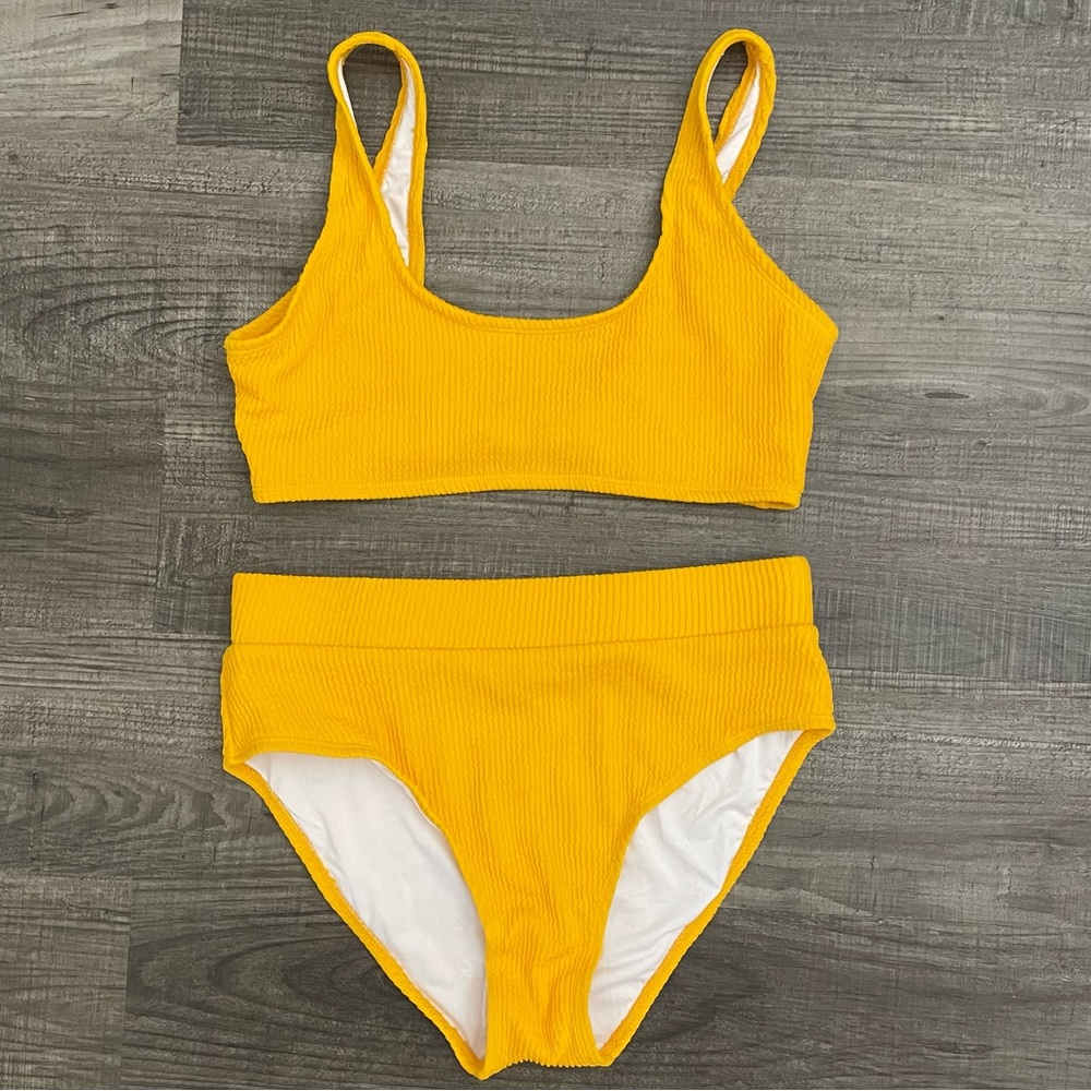 SOLD!! 3/$15 - Yellow SHEIN Two Piece Swimsuit